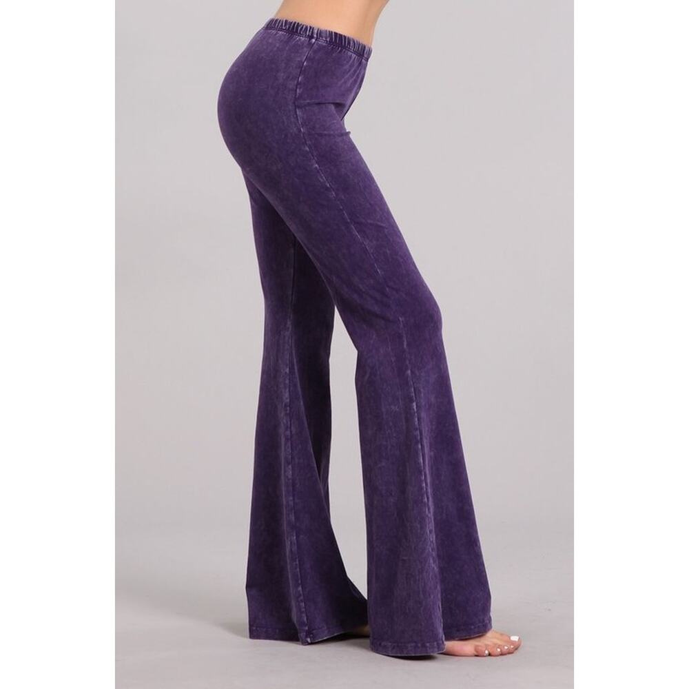 Chatoyant Mineral Wash Bell Bottoms Grape Large